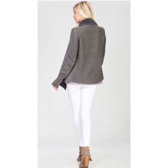 Faux Fur Lined Cardigan Jacket - Picture 7 of 7